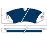 Kit pastiglie freno, Freno a disco Assale anteriore per LAND ROVER DEFENDER DISC