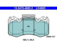 Kit pastiglie freno, Freno a disco Assale anteriore per LAND ROVER DEFENDER DISC