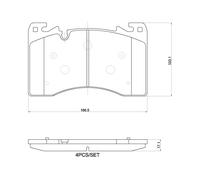 BREMBO P 44 033 Kit pastiglie freni