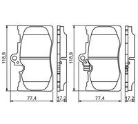Kit pastiglie freno, Freno a disco Assale anteriore per LEXUS GS IS RC