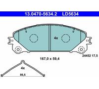 Kit pastiglie freno, Freno a disco Assale anteriore per LEXUS SUBARU TOYOTA ALPH