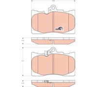 Kit pastiglie freno, Freno a disco Assale anteriore per LEXUS TOYOTA GS IS IS C