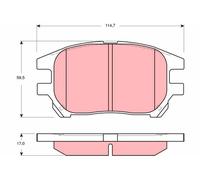 Kit pastiglie freno, Freno a disco Assale anteriore per LEXUS TOYOTA HARRIER RX