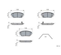 Kit pastiglie freno, Freno a disco Assale anteriore per MAZDA 3