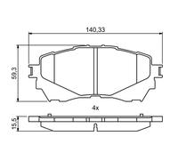 Kit pastiglie freno, Freno a disco Assale anteriore per MAZDA 6