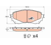Kit pastiglie freno, Freno a disco Assale anteriore per MAZDA 6