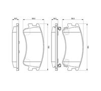 Kit pastiglie freno, Freno a disco Assale anteriore per MAZDA 6