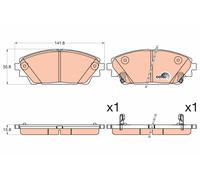 Kit pastiglie freno, Freno a disco Assale anteriore per MAZDA MAZDA (CHANGAN) 3