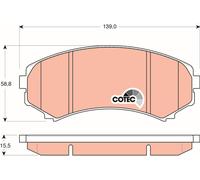 Kit pastiglie freno, Freno a disco Assale anteriore per MAZDA MITSUBISHI MITSUBI