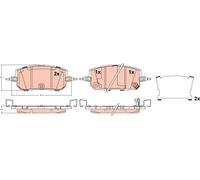 Kit pastiglie freno, Freno a disco Assale anteriore per MAZDA MX-30