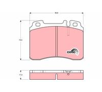 Kit pastiglie freno, Freno a disco Assale anteriore per MERCEDES-BENZ 124 190 CL