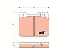 Kit pastiglie freno, Freno a disco Assale anteriore per MERCEDES-BENZ /8 123 CLA