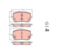 Kit pastiglie freno, Freno a disco Assale anteriore per MERCEDES-BENZ CLA CLASSE