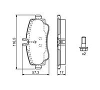Kit pastiglie freno, Freno a disco Assale anteriore per MERCEDES-BENZ