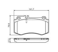 Kit pastiglie freno, Freno a disco Assale anteriore per MERCEDES-BENZ CLASSE E C