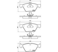 Kit pastiglie freno, Freno a disco Assale anteriore per MERCEDES-BENZ C