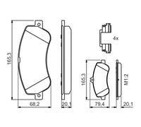 Kit pastiglie freno, Freno a disco Assale anteriore per MERCEDES-BENZ CLASSE GLK