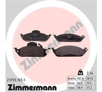 Kit pastiglie freno, Freno a disco Assale anteriore per MERCEDES-BENZ CLASSE M