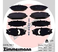 Kit pastiglie freno, Freno a disco Assale anteriore per MERCEDES-BENZ MERCEDES-B