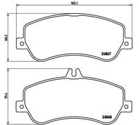 Kit pastiglie freno, Freno a disco Assale anteriore per MERCEDES-BENZ MERCEDES-B