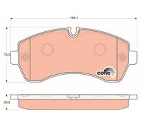 Kit pastiglie freno, Freno a disco Assale anteriore per MERCEDES-BENZ VW CRAFTER