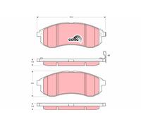 Kit pastiglie freno, Freno a disco Assale anteriore per MITSUBISHI L200