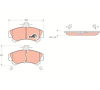 Kit pastiglie freno, Freno a disco Assale anteriore per MITSUBISHI PERODUA PROTO