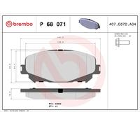 Kit pastiglie freno, Freno a disco Assale anteriore per MITSUBISHI RENAULT ASX C
