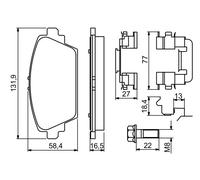Kit pastiglie freno, Freno a disco Assale anteriore per NISSAN ALMERA TINO PRIME