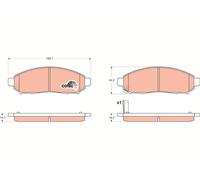 Kit pastiglie freno, Freno a disco Assale anteriore per NISSAN SUZUKI LANDY NAVA