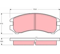 Kit pastiglie freno, Freno a disco Assale anteriore per NISSAN SUZUKI TATA INDIG
