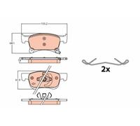 Kit pastiglie freno, Freno a disco Assale anteriore per OPEL VAUXHALL ADAM CORSA