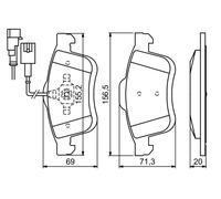 Kit pastiglie freno, Freno a disco Assale anteriore per OPEL VAUXHALL COMBO