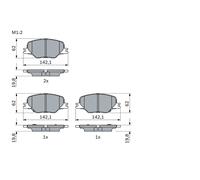Kit pastiglie freno, Freno a disco Assale anteriore per OPEL VAUXHALL INSIGNIA