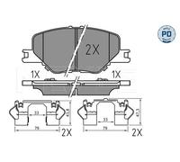 Kit pastiglie freno, Freno a disco Assale anteriore per OPEL VAUXHALL INSIGNIA