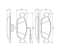 Kit pastiglie freno, Freno a disco Assale anteriore per PEUGEOT 306