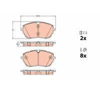 Kit pastiglie freno, Freno a disco Assale anteriore per PEUGEOT 308 308 SW 508 5
