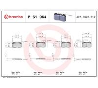 Kit pastiglie freno, Freno a disco Assale anteriore per PEUGEOT 406