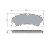Kit pastiglie freno, Freno a disco Assale anteriore per PORSCHE 718 BOXSTER 718