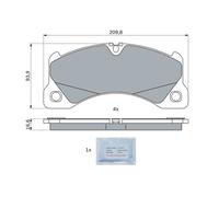 Kit pastiglie freno, Freno a disco Assale anteriore per PORSCHE CAYENNE