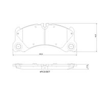 Kit pastiglie freno, Freno a disco Assale anteriore per PORSCHE CAYENNE MACAN PA
