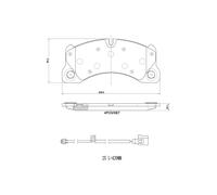 Kit pastiglie freno, Freno a disco Assale anteriore per PORSCHE CAYENNE TAYCAN