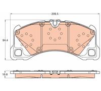 Kit pastiglie freno, Freno a disco Assale anteriore per PORSCHE MACAN