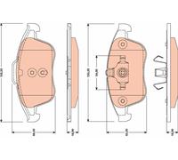 Kit pastiglie freno, Freno a disco Assale anteriore per PORSCHE RENAULT 911 CLIO
