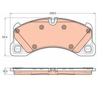 Kit pastiglie freno, Freno a disco Assale anteriore per PORSCHE VW CAYENNE PANAM