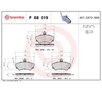 Kit pastiglie freno, Freno a disco Assale anteriore per RENAULT ESPACE