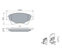 Kit pastiglie freno, Freno a disco Assale anteriore per RENAULT GRAND SCÉNIC KAN