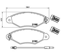 Kit pastiglie freno, Freno a disco Assale anteriore per RENAULT KANGOO
