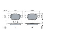 Kit pastiglie freno, Freno a disco Assale anteriore per RENAULT LAGUNA SCÉNIC