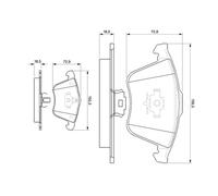Kit pastiglie freno, Freno a disco Assale anteriore per SAAB VOLVO 9-3 V40